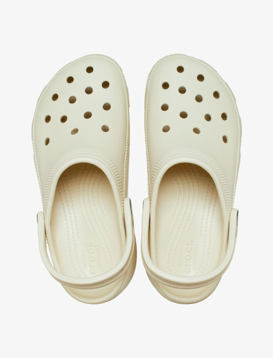 Crocs Classic Platform Kadın Bej Terlik Crocs Classic Platform Kadın Bej Terlik