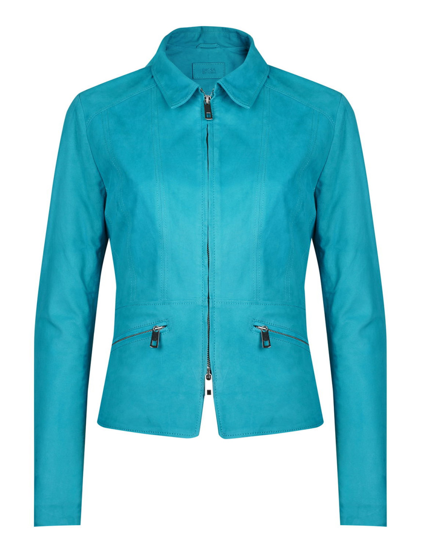 Juliette Turkuaz Kadın Süet Deri Ceket Juliette Turkuaz Kadın Süet Deri Ceket