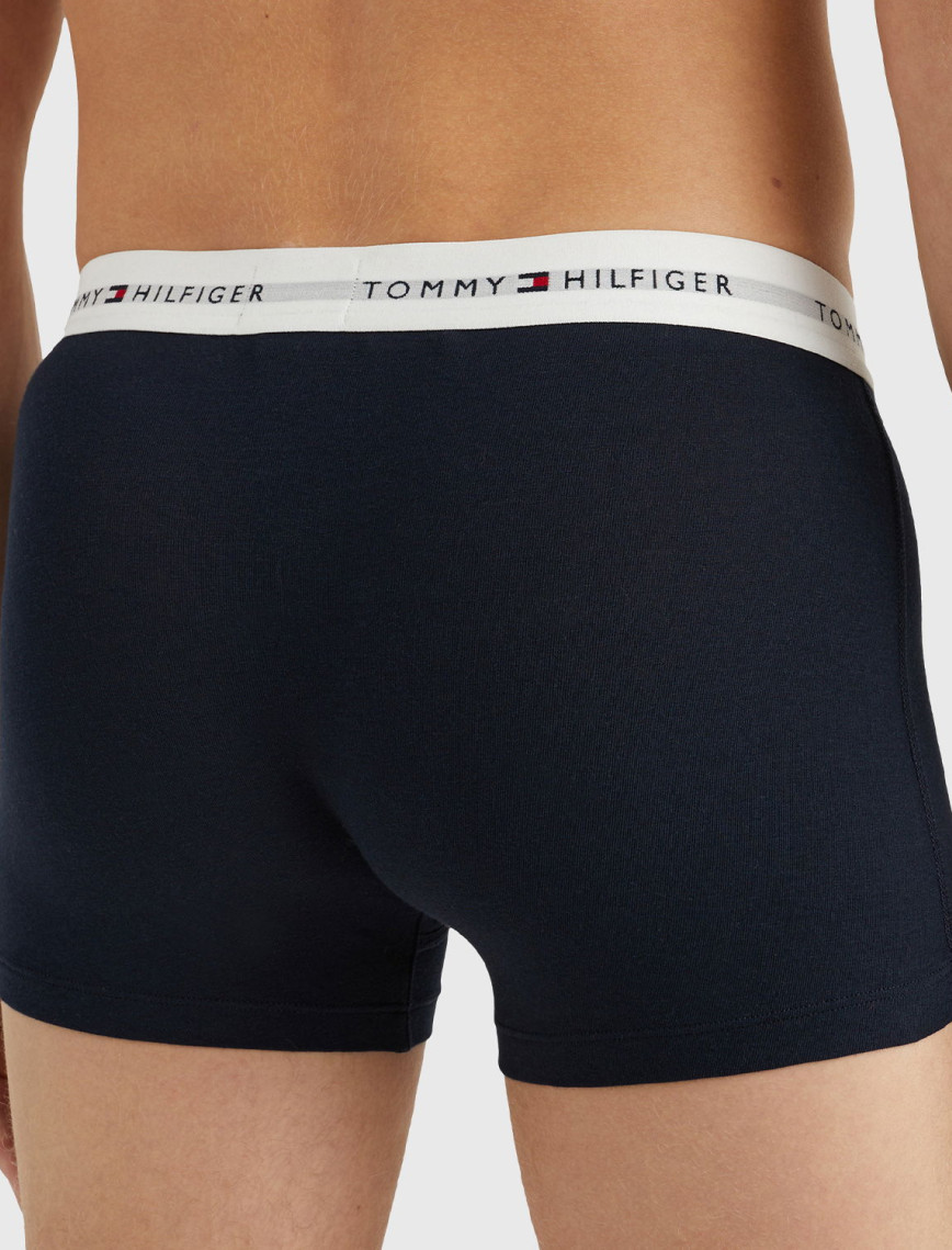 Tommy Hilfiger 3'lü Trunk Erkek Siyah Boxer Tommy Hilfiger 3'lü Trunk Erkek Siyah Boxer