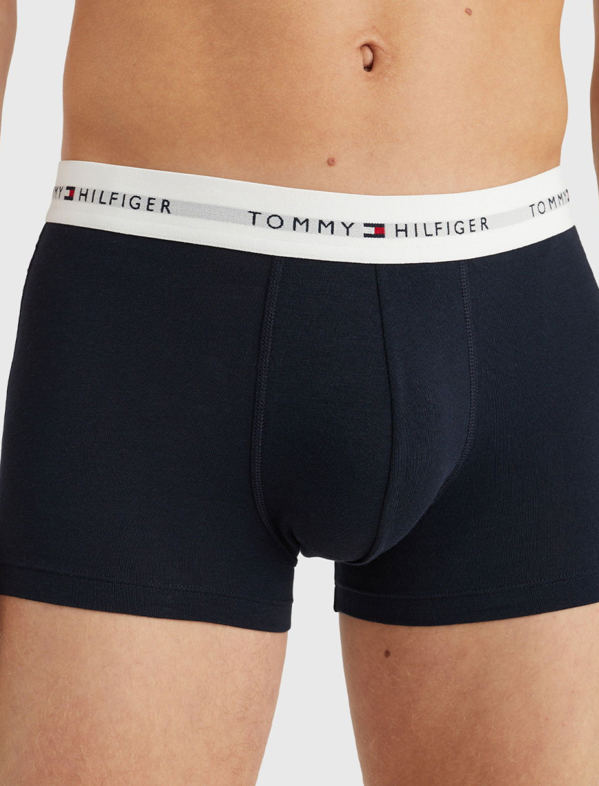 Tommy Hilfiger 3'lü Trunk Erkek Siyah Boxer Tommy Hilfiger 3'lü Trunk Erkek Siyah Boxer