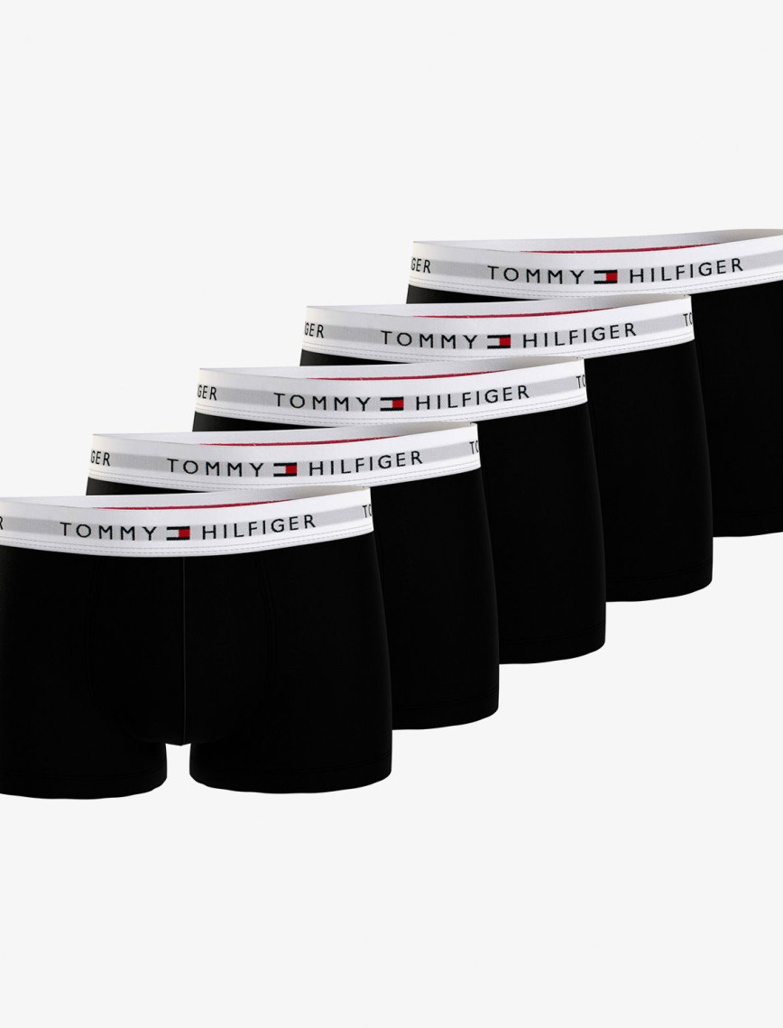 Tommy Hilfiger 5'lü Trunk Erkek Siyah Boxer Tommy Hilfiger 5'lü Trunk Erkek Siyah Boxer