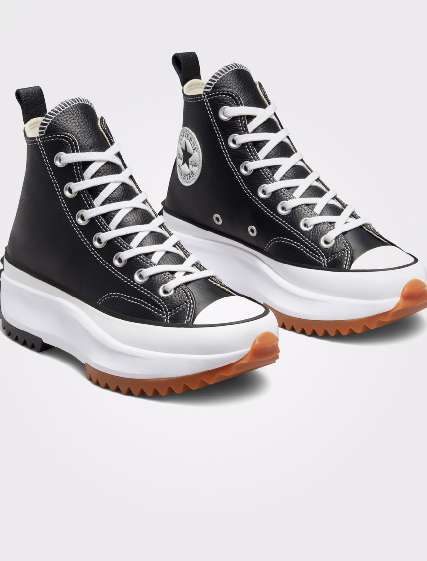 Converse Run Star Hike Foundational Unisex Siyah Deri Platform Sneaker Converse Run Star Hike Foundational Unisex Siyah Deri Platform Sneaker