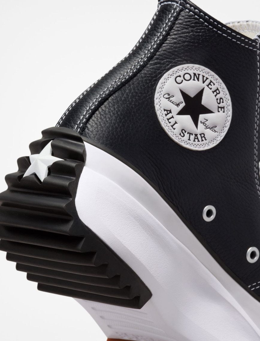 Converse Run Star Hike Foundational Unisex Siyah Deri Platform Sneaker Converse Run Star Hike Foundational Unisex Siyah Deri Platform Sneaker