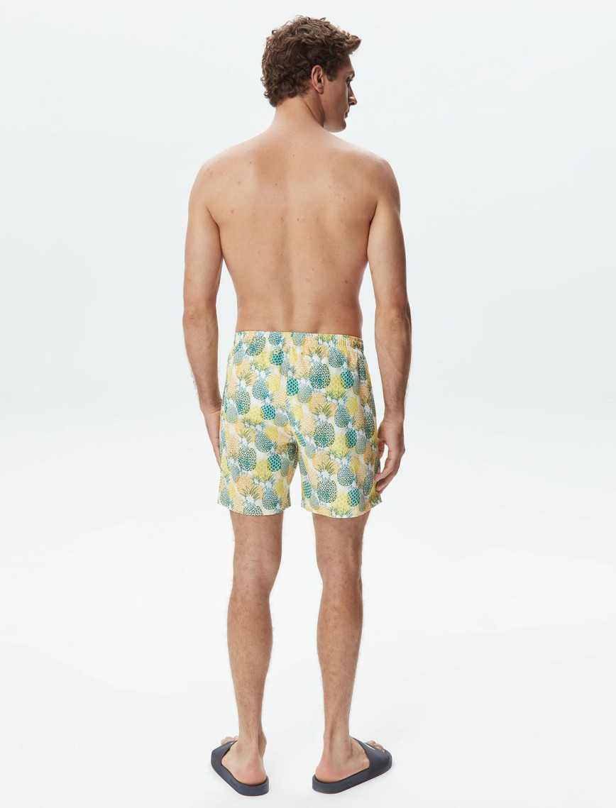 Nautica Erkek Sarı Baskılı Deniz Şortu