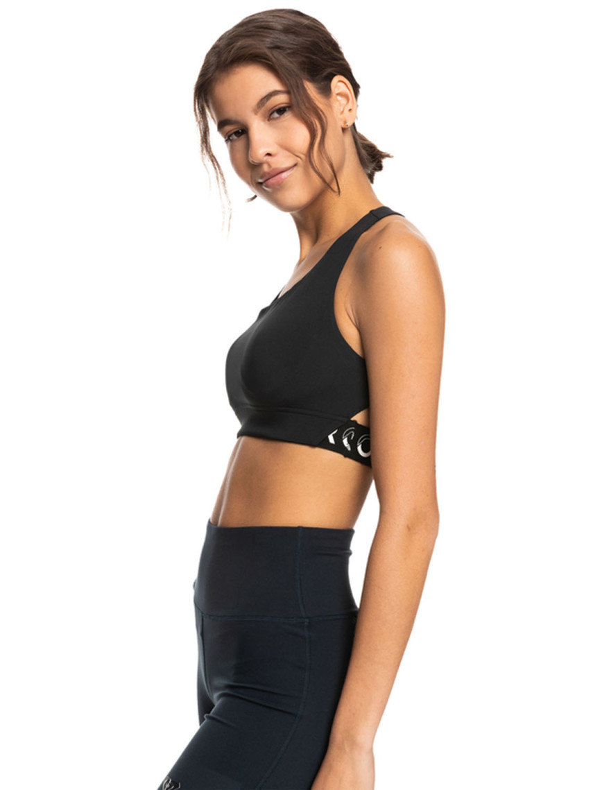 Roxy Bold Moves J Tops Kadın Siyah Fitness Bra Roxy Bold Moves J Tops Kadın Siyah Fitness Bra