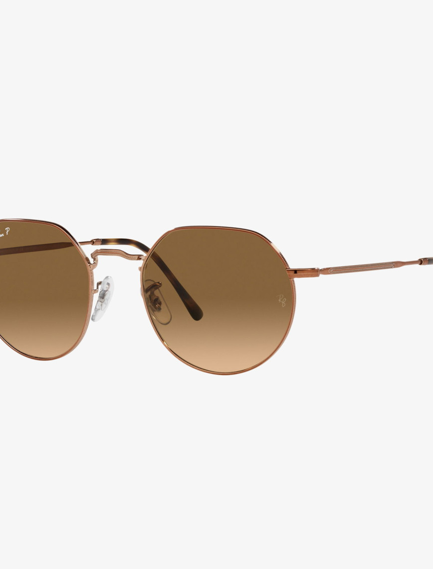 RAY-BAN Jack Unisex Altın Rengi Güneş Gözlüğü RAY-BAN Jack Unisex Altın Rengi Güneş Gözlüğü