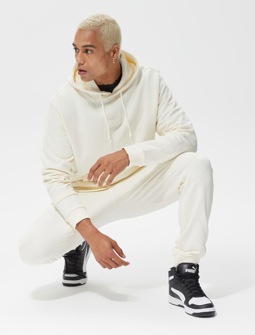 United 4 Classic Erkek Krem Hoodie United 4 Classic Erkek Krem Hoodie