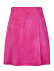 Tiberia Pembe Kadın Süet Deri Mini Etek Tiberia Pembe Kadın Süet Deri Mini Etek