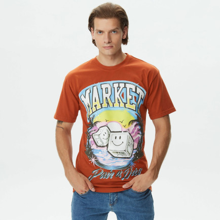 Market Smiley Pair of Dice Erkek Turuncu T-Shirt Market Smiley Pair of Dice Erkek Turuncu T-Shirt