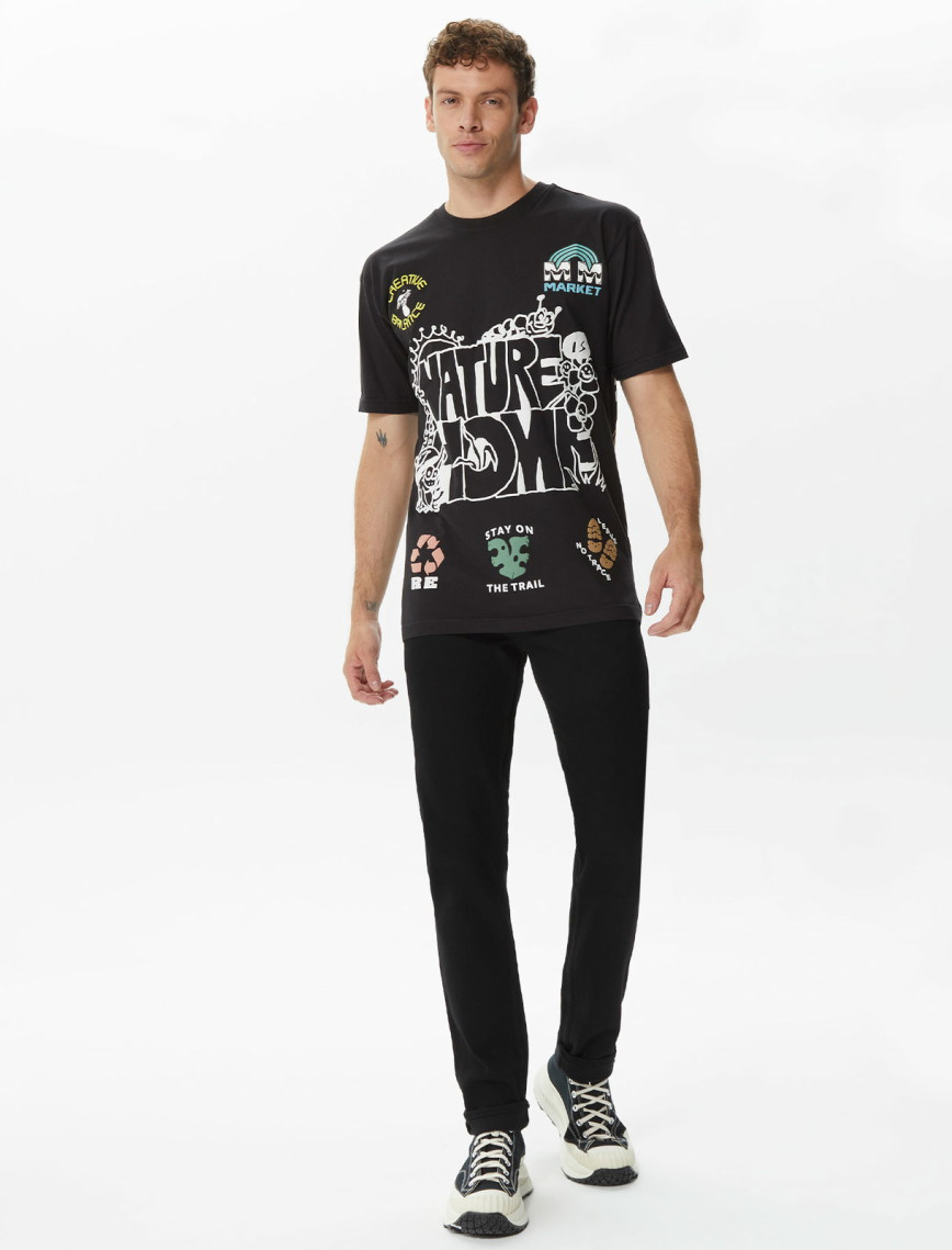 Market Nature Is Home Erkek Siyah T-Shirt Market Nature Is Home Erkek Siyah T-Shirt