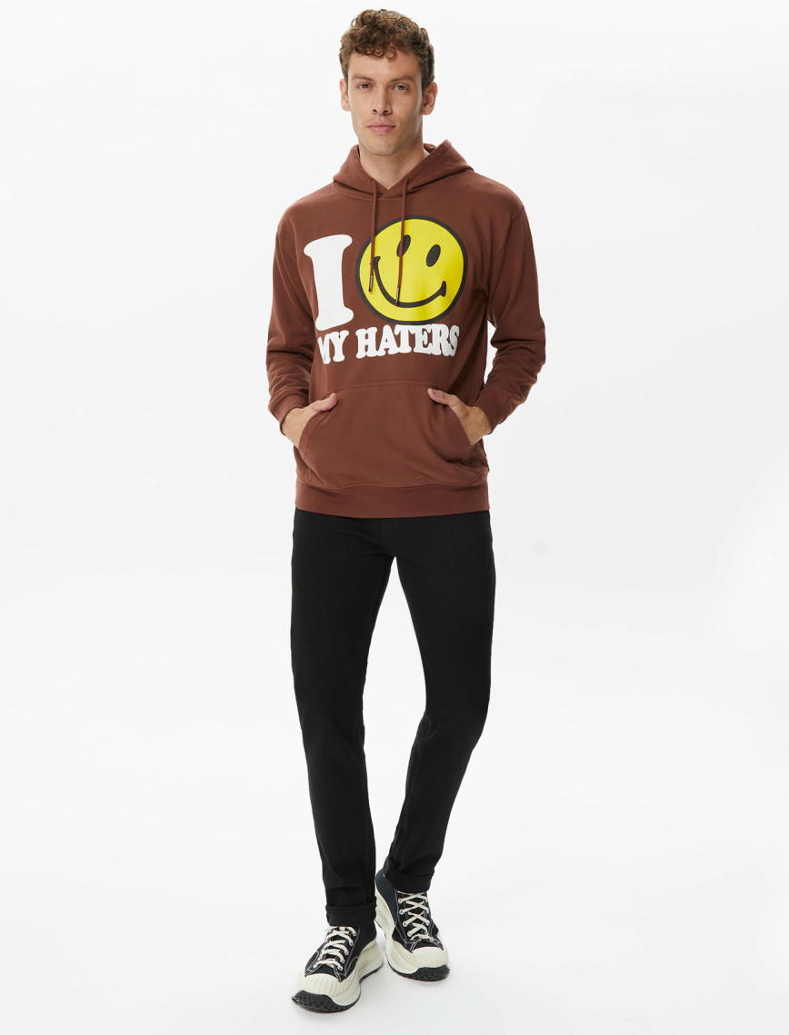 Market Smiley Haters Erkek Kahverengi Hoodie Market Smiley Haters Erkek Kahverengi Hoodie