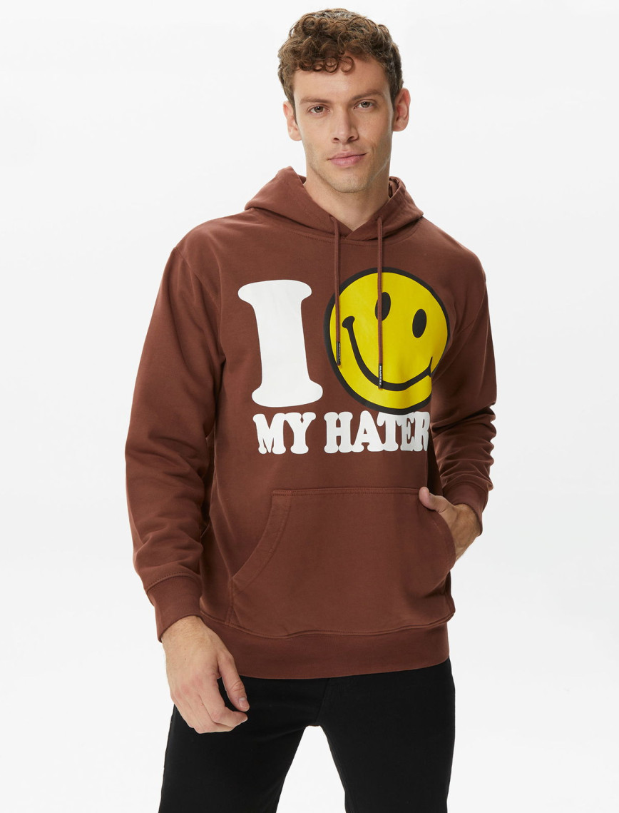 Market Smiley Haters Erkek Kahverengi Hoodie Market Smiley Haters Erkek Kahverengi Hoodie