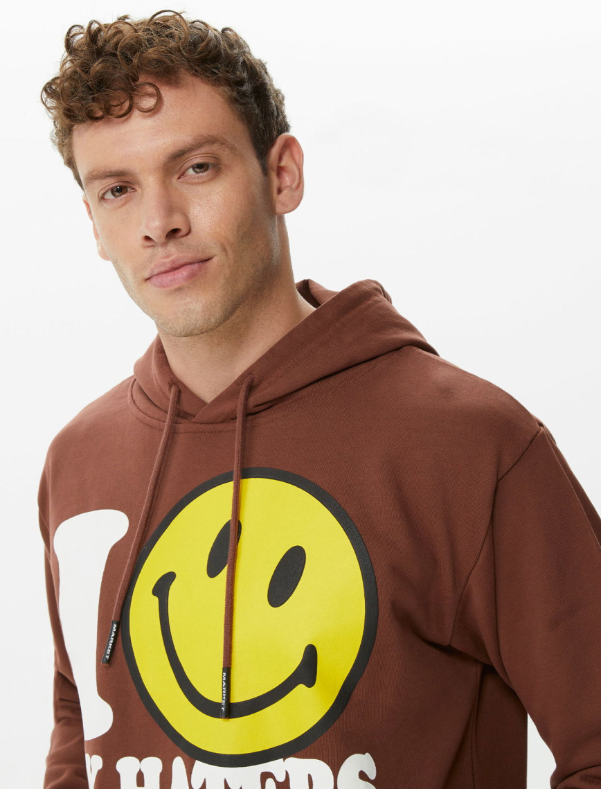 Market Smiley Haters Erkek Kahverengi Hoodie Market Smiley Haters Erkek Kahverengi Hoodie