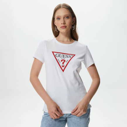 Guess Original Kadın Beyaz T-Shirt Guess Original Kadın Beyaz T-Shirt