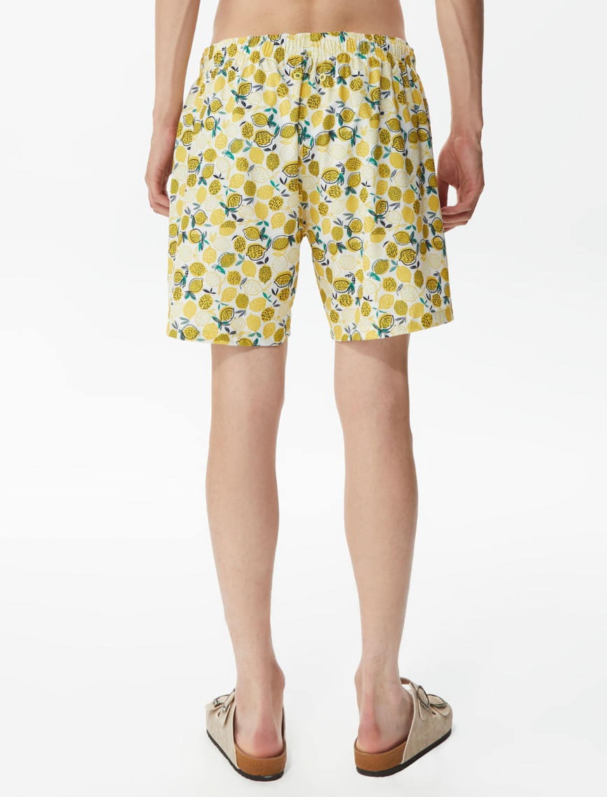 Nautica Erkek Sarı Baskılı Deniz Şortu Nautica Erkek Sarı Baskılı Deniz Şortu