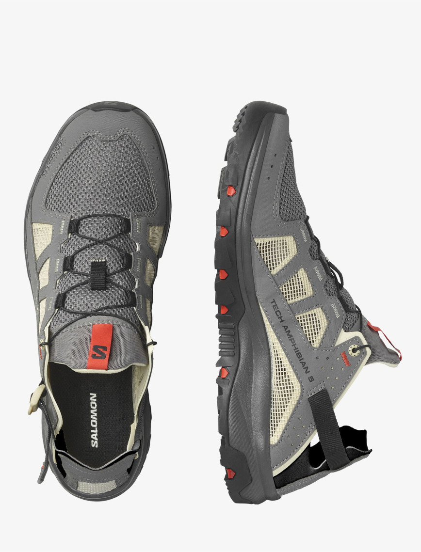 Salomon Techamphibian 5 Unisex Gri Outdoor Sandalet Salomon Techamphibian 5 Unisex Gri Outdoor Sandalet