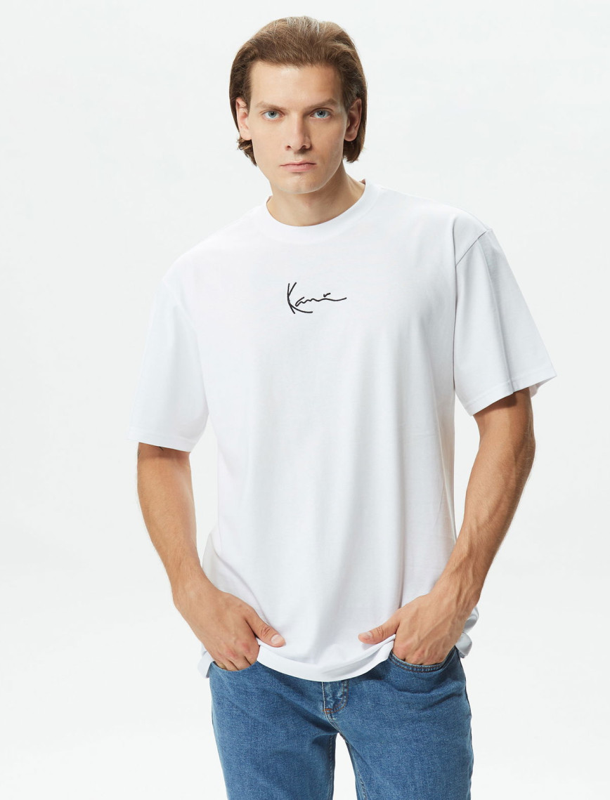 Karl Kani Small Signature Erkek Beyaz T-Shirt Karl Kani Small Signature Erkek Beyaz T-Shirt