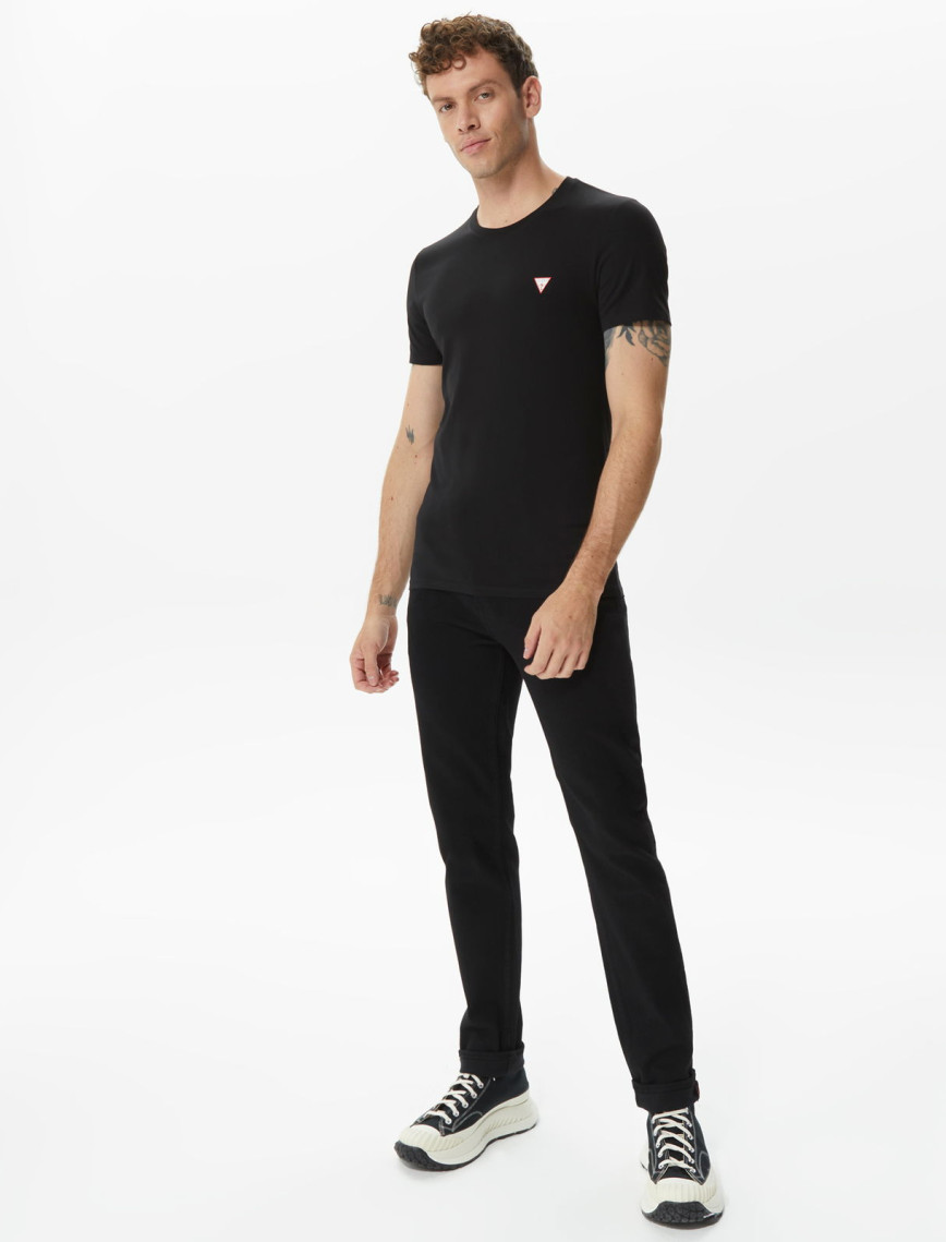 Guess Str Mid Organic Stretch Jersey 180 Erkek Siyah T-Shirt Guess Str Mid Organic Stretch Jersey 180 Erkek Siyah T-Shirt
