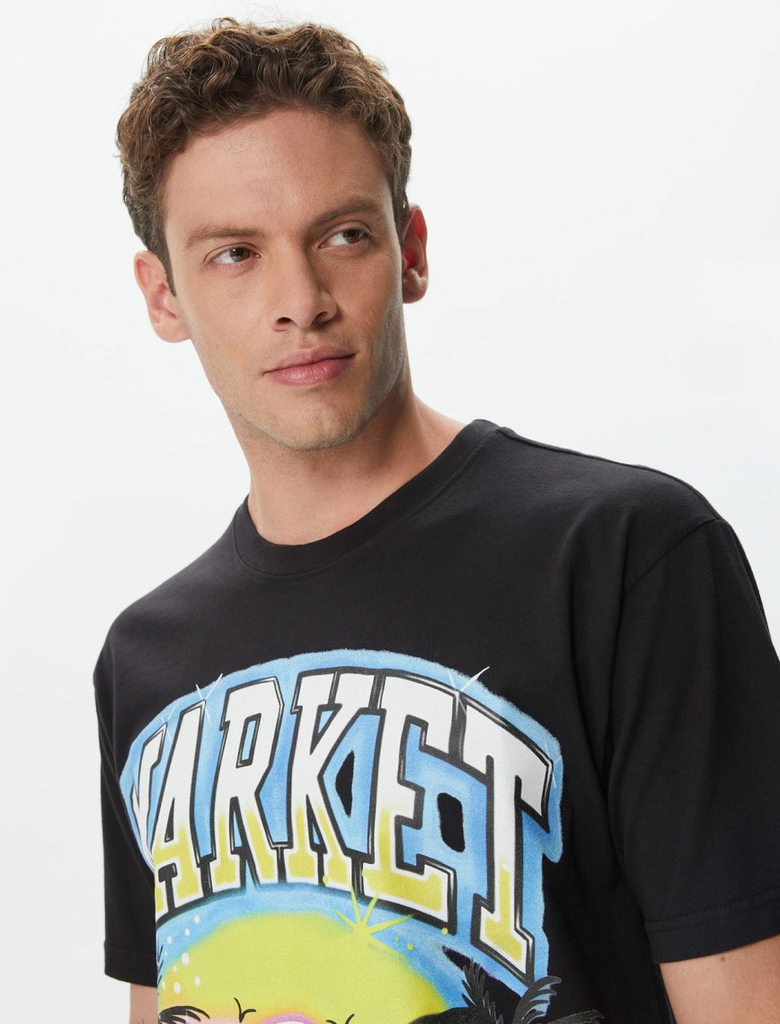 Market Smiley Pair Of Dice Erkek Siyah T-Shirt Market Smiley Pair Of Dice Erkek Siyah T-Shirt