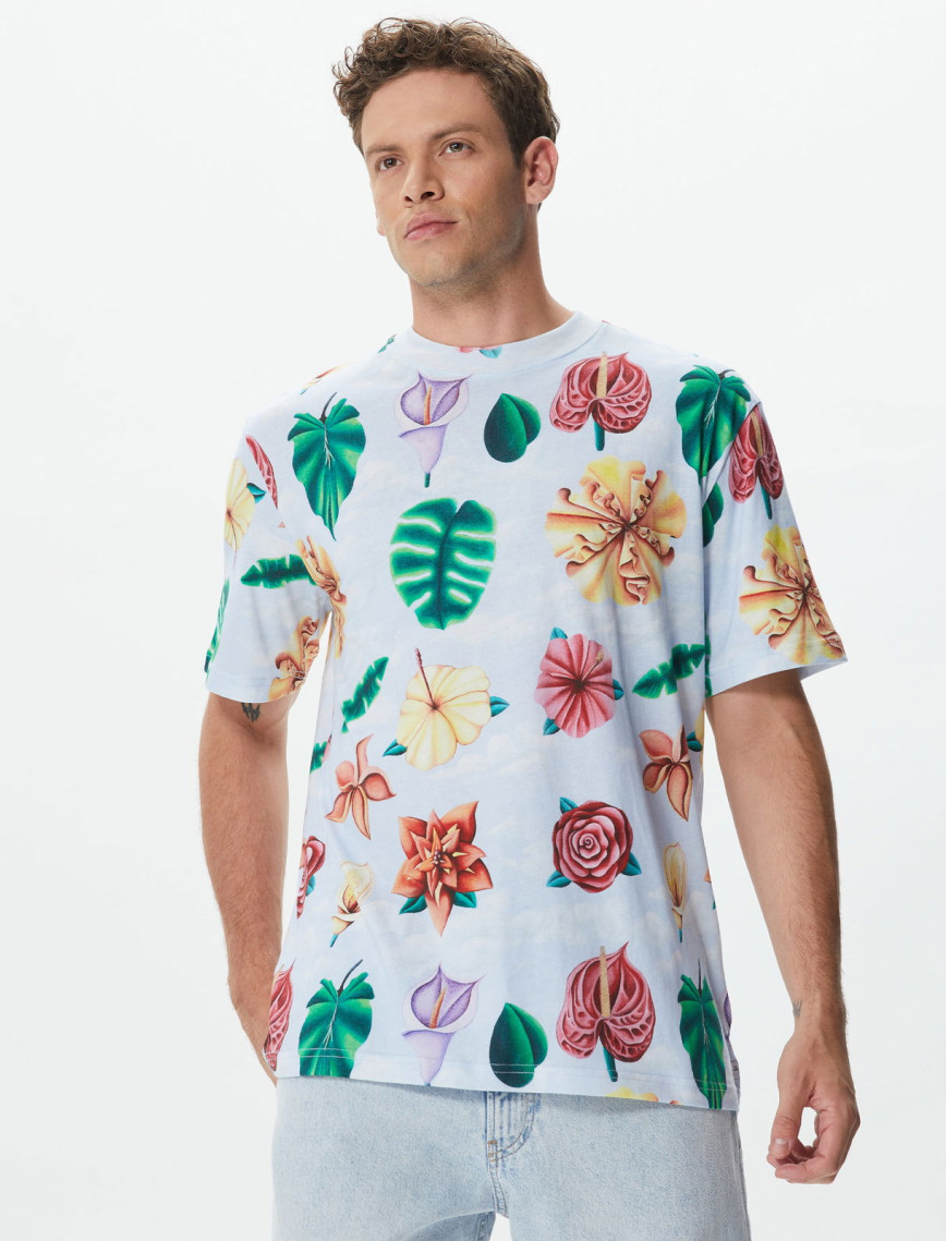The Hundreds Tropic Erkek Mavi T-Shirt The Hundreds Tropic Erkek Mavi T-Shirt