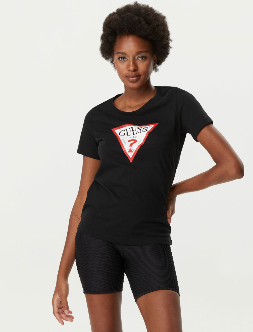 Guess Original Kadın Beyaz T-Shirt