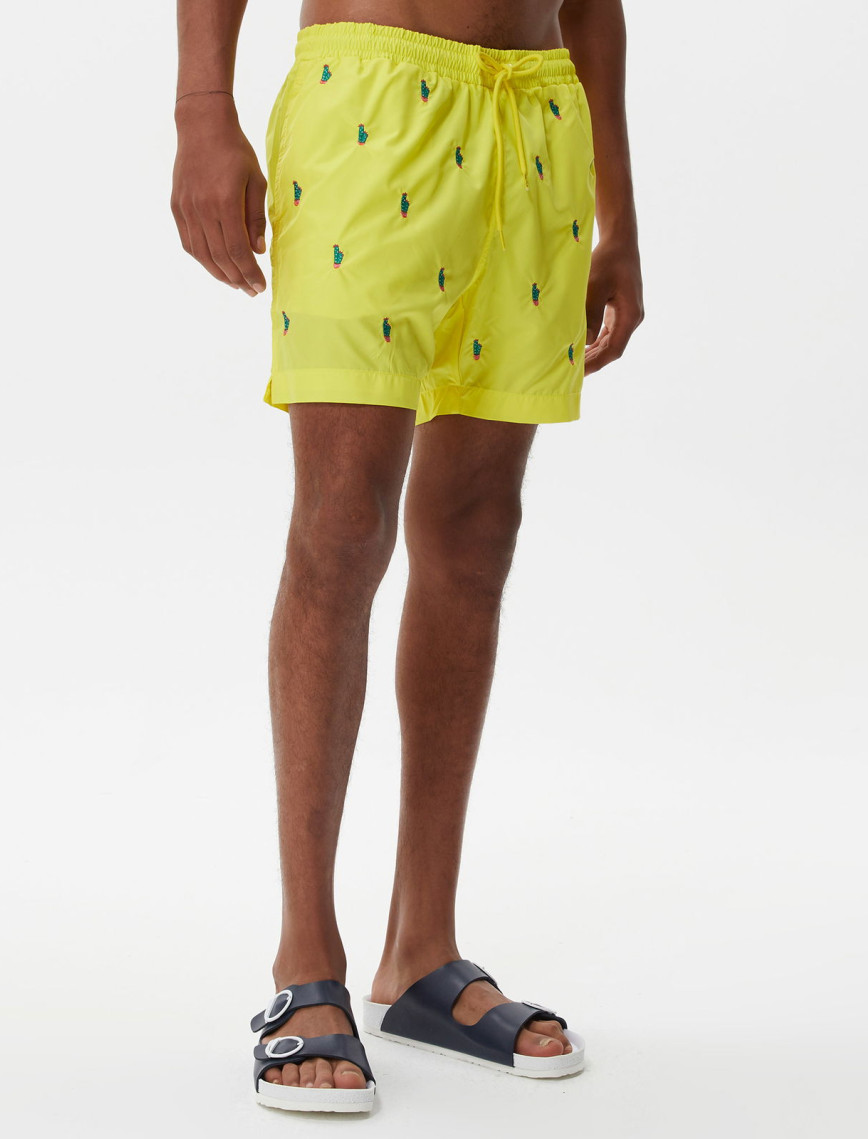 Nautica Erkek Sarı Desenli Mayo Şort Nautica Erkek Sarı Desenli Mayo Şort
