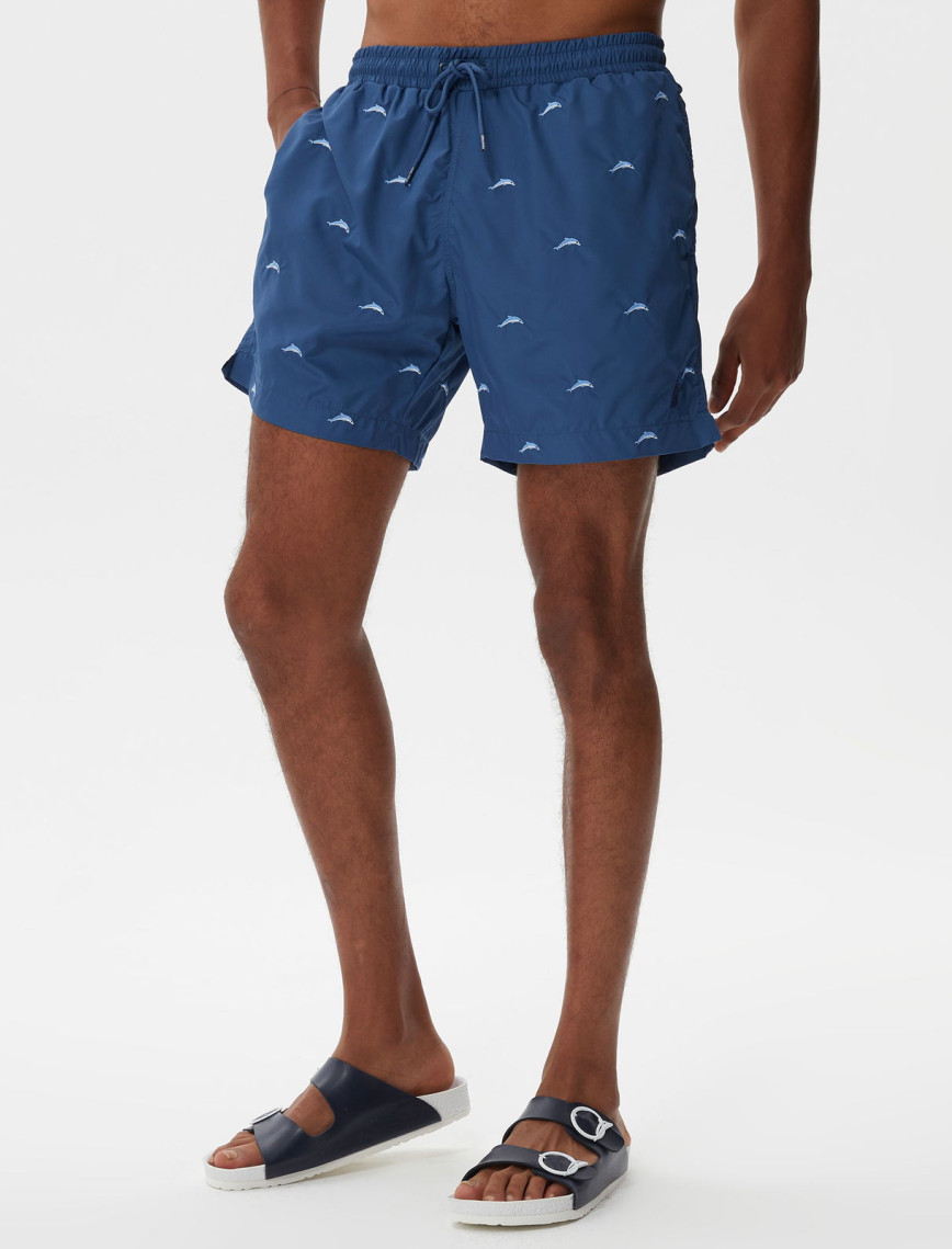 Nautica Erkek Mavi Desenli Mayo Şort Nautica Erkek Mavi Desenli Mayo Şort