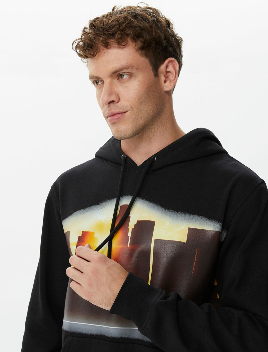 The Hundreds Skyline Erkek Siyah Hoodie The Hundreds Skyline Erkek Siyah Hoodie