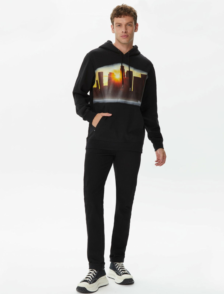 The Hundreds Skyline Erkek Siyah Hoodie The Hundreds Skyline Erkek Siyah Hoodie