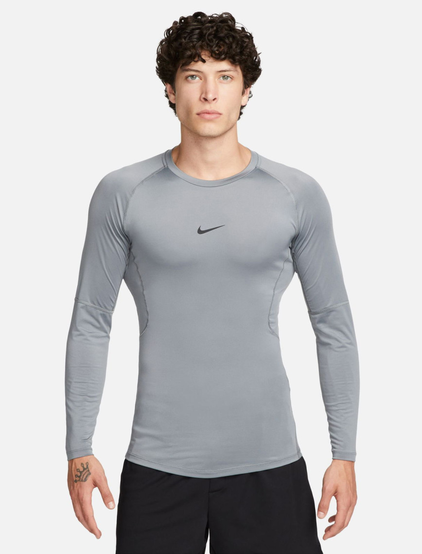 Nike Pro Dri-FIT Top Erkek Gri Uzun Kollu T-Shirt Nike Pro Dri-FIT Top Erkek Gri Uzun Kollu T-Shirt