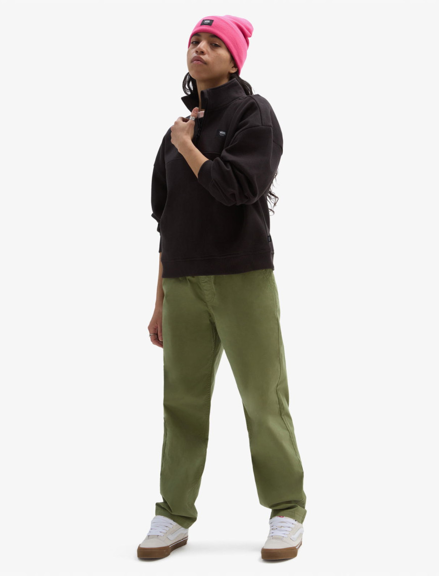 Vans Leighton Mock Neck Fleece Kadın Siyah Sweatshirt Vans Leighton Mock Neck Fleece Kadın Siyah Sweatshirt