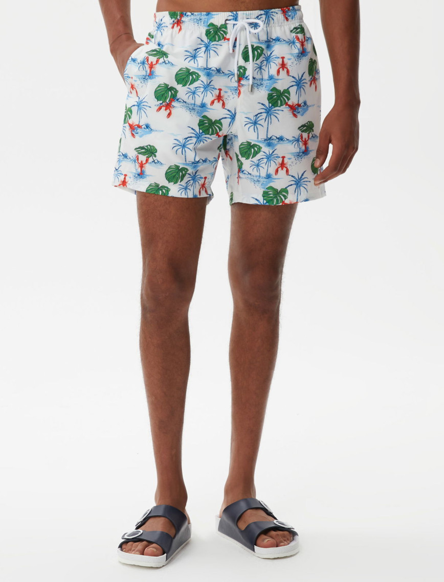 Nautica Erkek Beyaz Baskılı Mayo Şort Nautica Erkek Beyaz Baskılı Mayo Şort