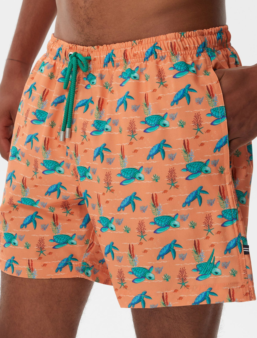 Nautica Erkek Turuncu Baskılı Deniz Şortu Nautica Erkek Turuncu Baskılı Deniz Şortu