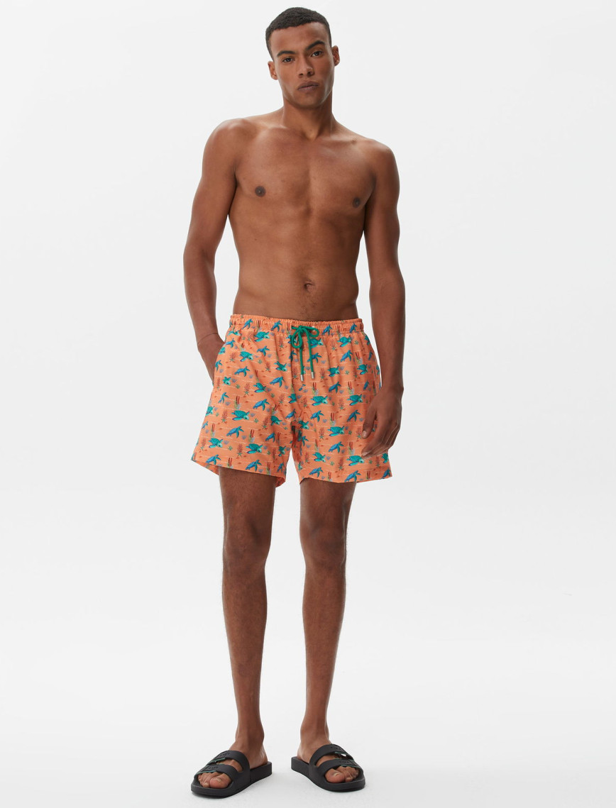 Nautica Erkek Mavi Baskılı Deniz Şortu Nautica Erkek Mavi Baskılı Deniz Şortu