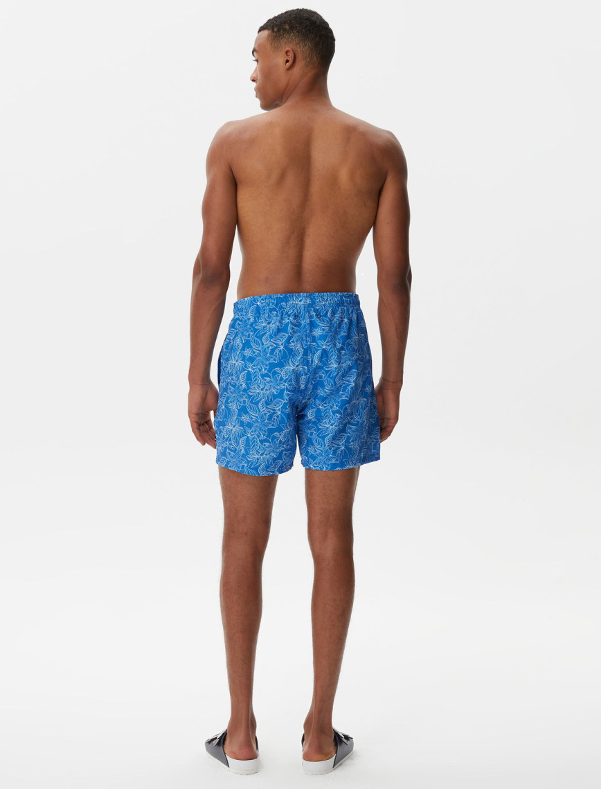 Nautica Erkek Mavi Baskılı Mayo Şort