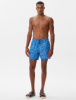 Nautica Erkek Mavi Baskılı Mayo Şort