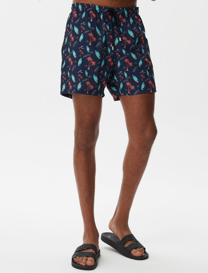 Nautica Erkek Lacivert Baskılı Mayo Şort Nautica Erkek Lacivert Baskılı Mayo Şort