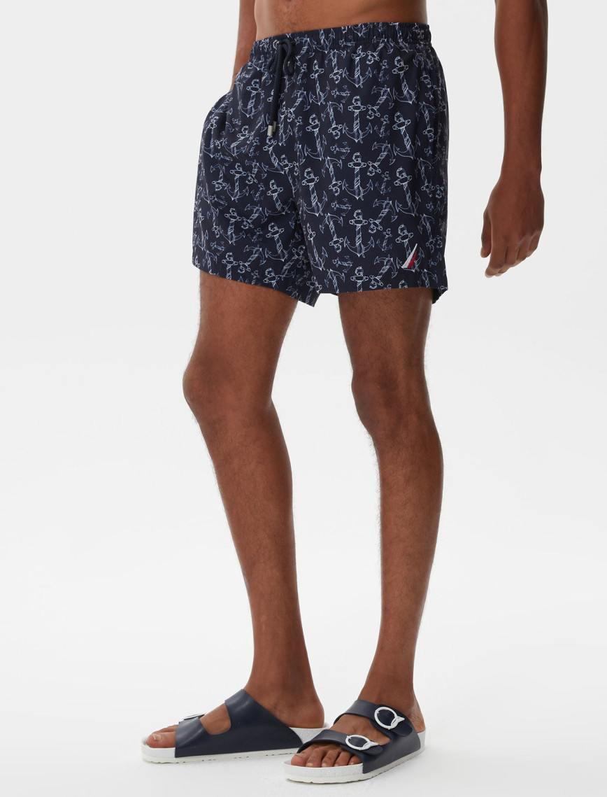Nautica Erkek Lacivert Baskılı Mayo Şort