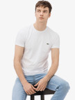 Lacoste Erkek Slim Fit Bisiklet Yaka Beyaz T-Shirt Lacoste Erkek Slim Fit Bisiklet Yaka Beyaz T-Shirt
