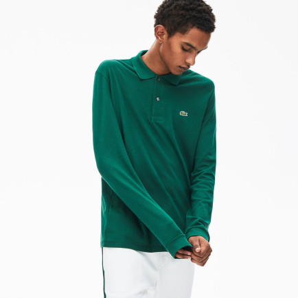 Lacoste Erkek Classic Fit Uzun Kollu Yeşil L1212 Polo Lacoste Erkek Classic Fit Uzun Kollu Yeşil L1212 Polo