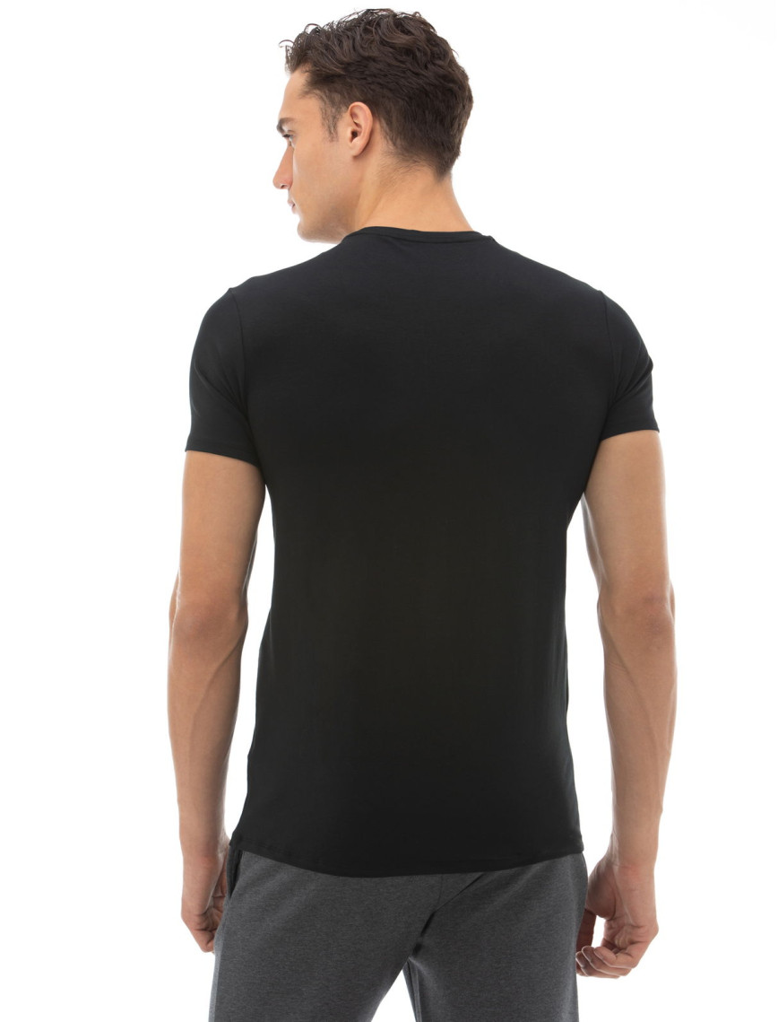 Lacoste Erkek Slim Fit Bisiklet Yaka Siyah T-Shirt Lacoste Erkek Slim Fit Bisiklet Yaka Siyah T-Shirt