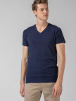 Lacoste Erkek Regular Fit V Yaka Lacivert T-Shirt Lacoste Erkek Regular Fit V Yaka Lacivert T-Shirt