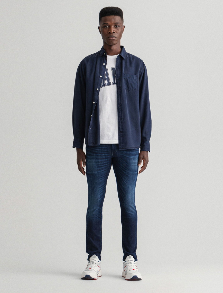 GANT Erkek Mavi Extra Slim Fit Jean Pantolon GANT Erkek Mavi Extra Slim Fit Jean Pantolon