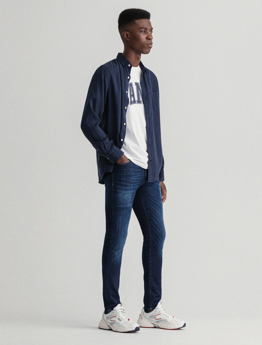 GANT Erkek Lacivert Extra Slim Fit Jean Pantolon GANT Erkek Lacivert Extra Slim Fit Jean Pantolon