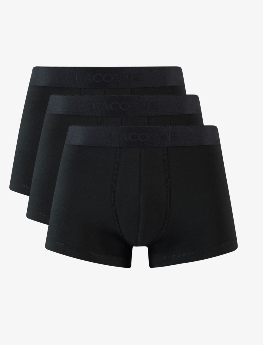 Lacoste Erkek 3'lü Siyah Boxer Lacoste Erkek 3'lü Siyah Boxer