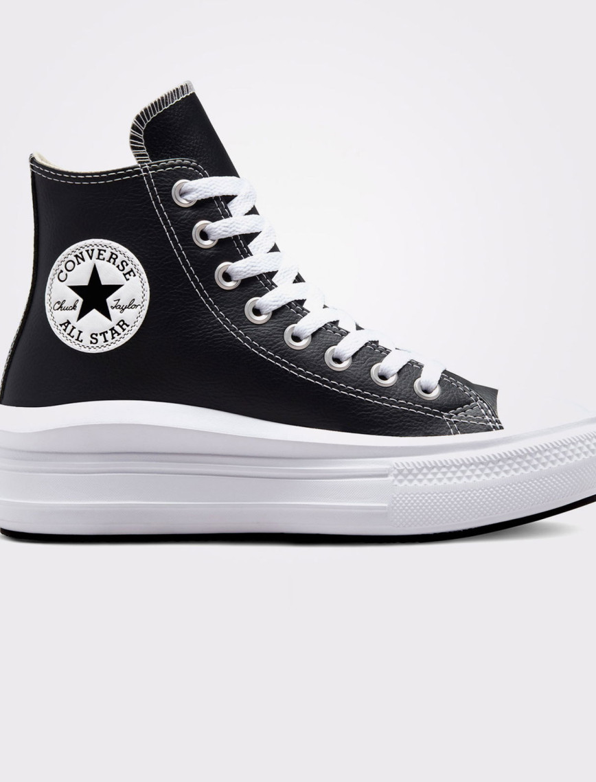Converse Chuck Taylor All Star Move Platform Foundational Leather Unisex Siyah Sneaker Converse Chuck Taylor All Star Move Platform Foundational Leather Unisex Siyah Sneaker