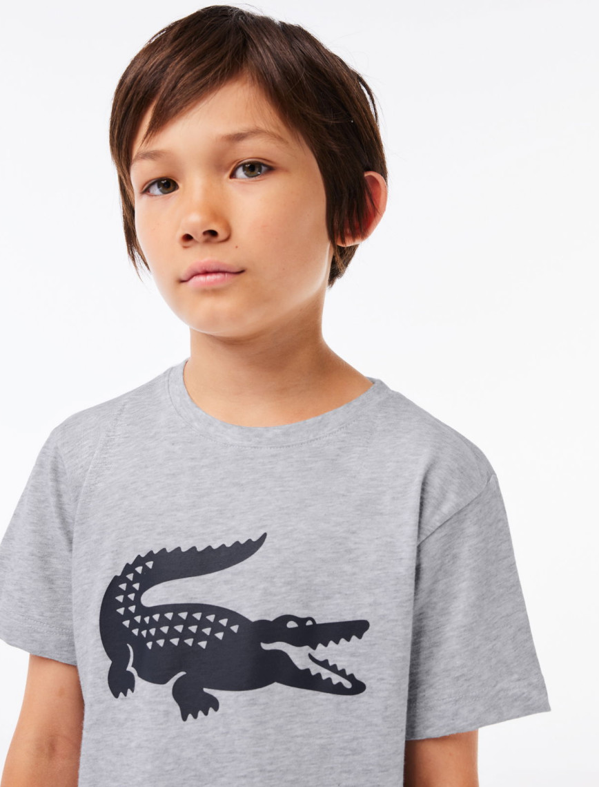 Lacoste Erkek Çocuk Baskılı Gri T-Shirt Lacoste Erkek Çocuk Baskılı Gri T-Shirt