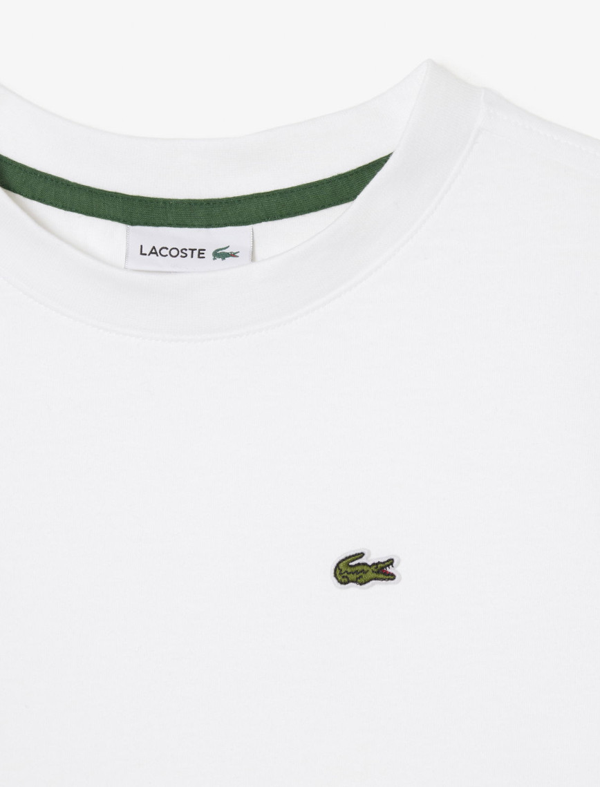 Lacoste Çocuk Bisiklet Yaka Beyaz T-Shirt Lacoste Çocuk Bisiklet Yaka Beyaz T-Shirt