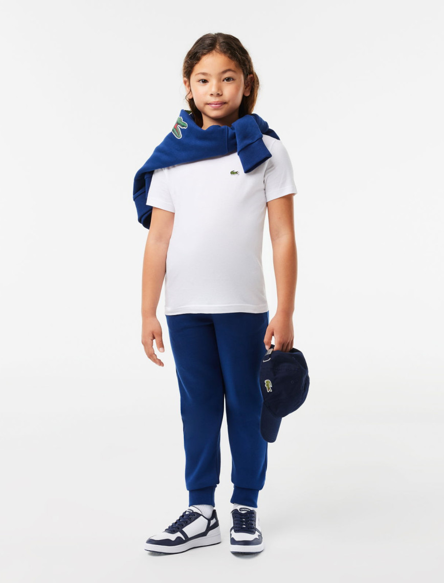 Lacoste Çocuk Bisiklet Yaka Beyaz T-Shirt Lacoste Çocuk Bisiklet Yaka Beyaz T-Shirt