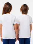 Lacoste Çocuk Bisiklet Yaka Beyaz T-Shirt Lacoste Çocuk Bisiklet Yaka Beyaz T-Shirt